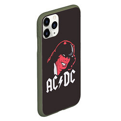 Чехол iPhone 11 Pro матовый AC/DC Devil, цвет: 3D-темно-зеленый — фото 2