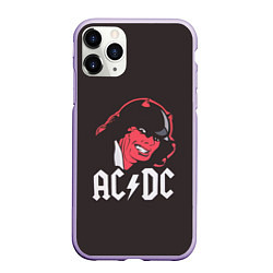 Чехол iPhone 11 Pro матовый AC/DC Devil, цвет: 3D-светло-сиреневый