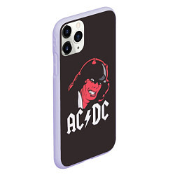 Чехол iPhone 11 Pro матовый AC/DC Devil, цвет: 3D-светло-сиреневый — фото 2