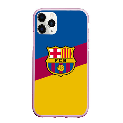 Чехол iPhone 11 Pro матовый FC Barcelona 2018 Colors / 3D-Розовый – фото 1