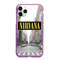 Чехол iPhone 11 Pro матовый Nirvana City, цвет: 3D-фиолетовый