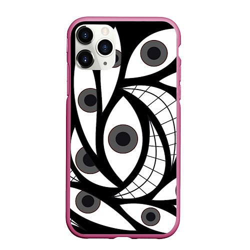 Чехол iPhone 11 Pro матовый Alchemist Eyes / 3D-Малиновый – фото 1