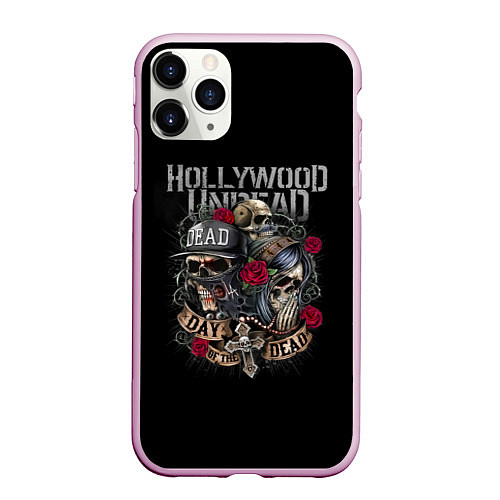 Чехол iPhone 11 Pro матовый Day of the Dead, HU / 3D-Розовый – фото 1