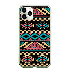 Чехол iPhone 11 Pro матовый Ethnic of Egypt, цвет: 3D-салатовый