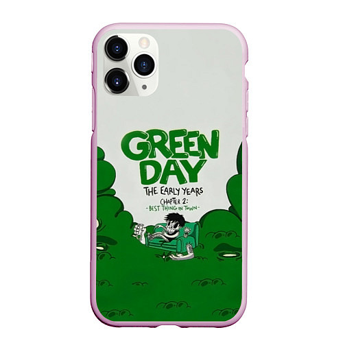 Чехол iPhone 11 Pro матовый Green Day: The early years / 3D-Розовый – фото 1