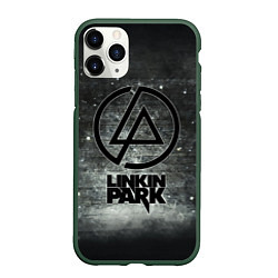 Чехол iPhone 11 Pro матовый Linkin Park: Wall, цвет: 3D-темно-зеленый