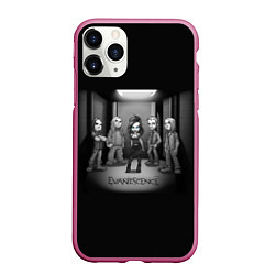 Чехол iPhone 11 Pro матовый Evanescence Band, цвет: 3D-малиновый