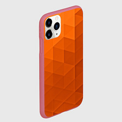 Чехол iPhone 11 Pro матовый Orange abstraction, цвет: 3D-малиновый — фото 2