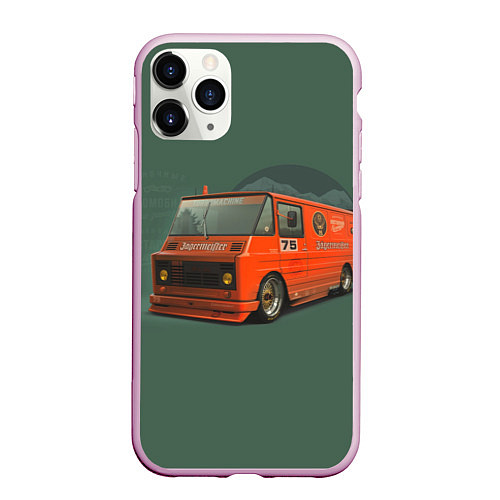 Чехол iPhone 11 Pro матовый Jagermeister / 3D-Розовый – фото 1