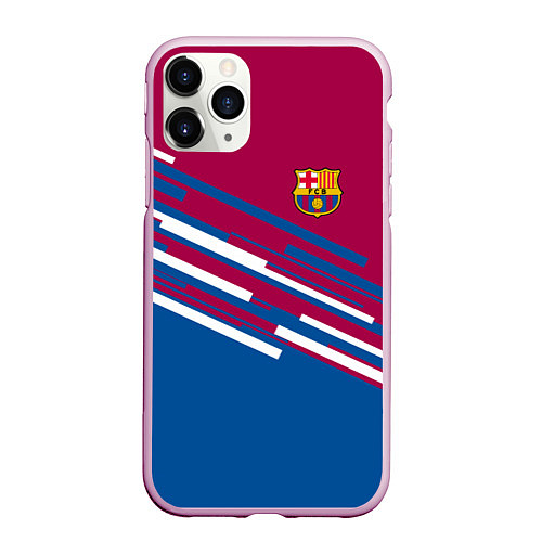 Чехол iPhone 11 Pro матовый Barcelona FC: Sport Line 2018 / 3D-Розовый – фото 1