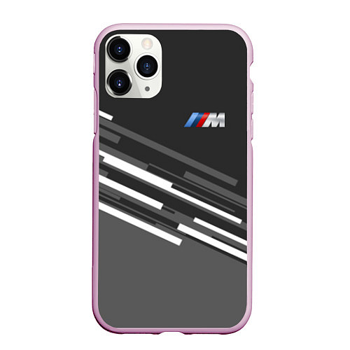 Чехол iPhone 11 Pro матовый BMW: Sport Line / 3D-Розовый – фото 1