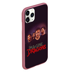 Чехол iPhone 11 Pro матовый Группа Imagine Dragons, цвет: 3D-малиновый — фото 2