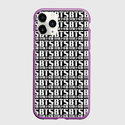 Чехол iPhone 11 Pro матовый BTS K-pop pattern, цвет: 3D-фиолетовый