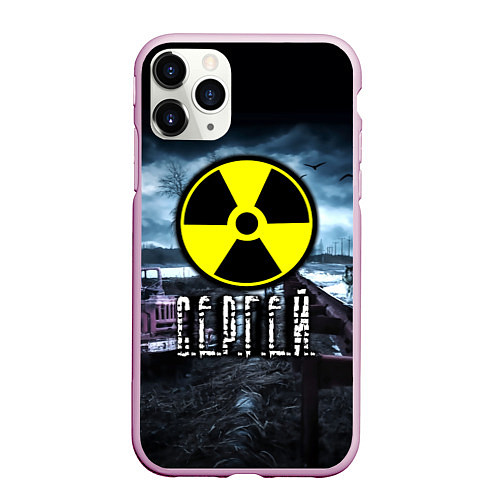 Чехол iPhone 11 Pro матовый S.T.A.L.K.E.R: Сергей / 3D-Розовый – фото 1