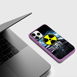 Чехол iPhone 11 Pro матовый S.T.A.L.K.E.R: Леха, цвет: 3D-фиолетовый — фото 2