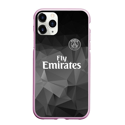 Чехол iPhone 11 Pro матовый PSG FC: Polygons 2018 / 3D-Розовый – фото 1