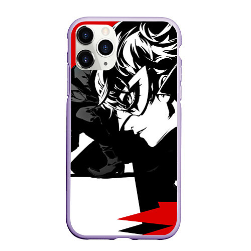 Чехол iPhone 11 Pro матовый Persona 5 / 3D-Светло-сиреневый – фото 1