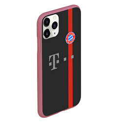 Чехол iPhone 11 Pro матовый Bayern FC: Black 2018, цвет: 3D-малиновый — фото 2