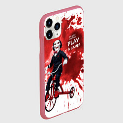 Чехол iPhone 11 Pro матовый Play a game?, цвет: 3D-малиновый — фото 2