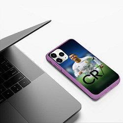 Чехол iPhone 11 Pro матовый CR7, цвет: 3D-фиолетовый — фото 2