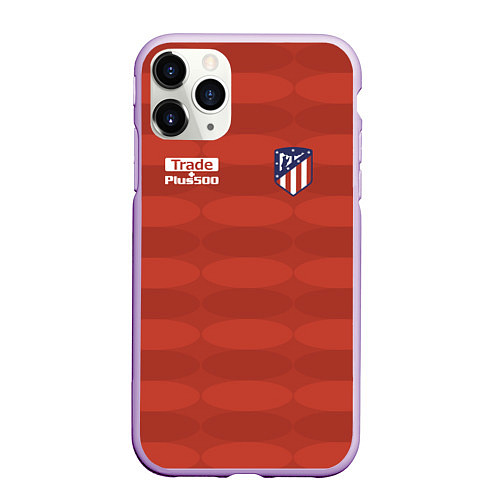 Чехол iPhone 11 Pro матовый Atletico Madrid: Red Ellipse / 3D-Сиреневый – фото 1
