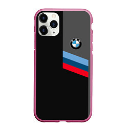 Чехол iPhone 11 Pro матовый BMW БМВ, цвет: 3D-малиновый