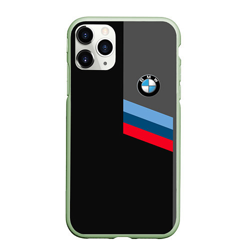 Чехол iPhone 11 Pro матовый BMW БМВ / 3D-Салатовый – фото 1