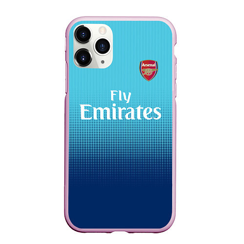 Чехол iPhone 11 Pro матовый Arsenal FC: Blue Away 17/18 / 3D-Розовый – фото 1