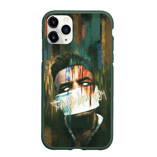 Чехол iPhone 11 Pro матовый Sayonara Boy: Dark side / 3D-Темно-зеленый – фото 1