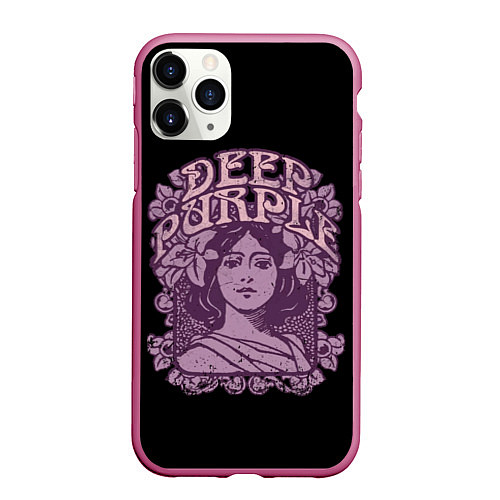 Чехол iPhone 11 Pro матовый Deep Purple / 3D-Малиновый – фото 1