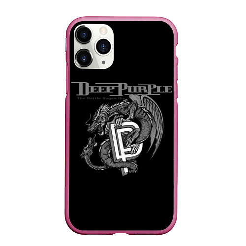 Чехол iPhone 11 Pro матовый Deep Purple: Dark Dragon / 3D-Малиновый – фото 1