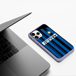 Чехол iPhone 11 Pro матовый Inter FC: Home 17/18, цвет: 3D-светло-сиреневый — фото 2