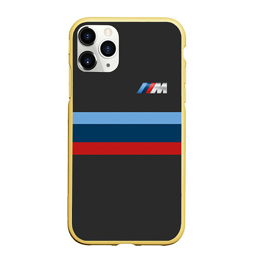 Чехол iPhone 11 Pro матовый BMW 2018 M Sport / 3D-Желтый – фото 1