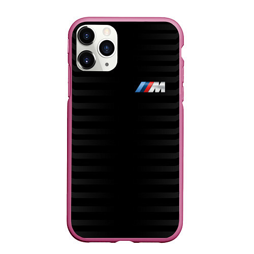 Чехол iPhone 11 Pro матовый BMW M BLACK & GREY / 3D-Малиновый – фото 1