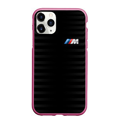 Чехол iPhone 11 Pro матовый BMW M BLACK & GREY, цвет: 3D-малиновый