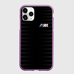 Чехол iPhone 11 Pro матовый BMW M BLACK & GREY, цвет: 3D-фиолетовый