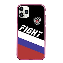 Чехол iPhone 11 Pro матовый Fight Russia