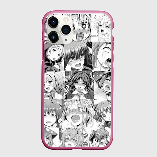 Чехол iPhone 11 Pro матовый Японская анимация компиляция / 3D-Малиновый – фото 1