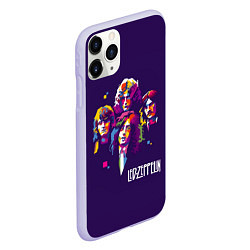 Чехол iPhone 11 Pro матовый Led Zeppelin: Violet Art, цвет: 3D-светло-сиреневый — фото 2