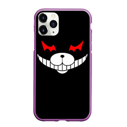 Чехол iPhone 11 Pro матовый Monokuma Black, цвет: 3D-фиолетовый