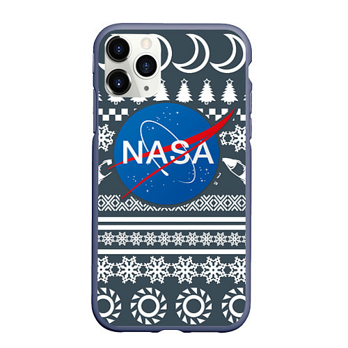 Чехол iPhone 11 Pro матовый NASA: New Year / 3D-Серый – фото 1