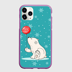 Чехол iPhone 11 Pro матовый Cold Bear, цвет: 3D-фиолетовый