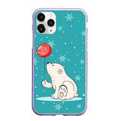 Чехол iPhone 11 Pro матовый Cold Bear, цвет: 3D-светло-сиреневый
