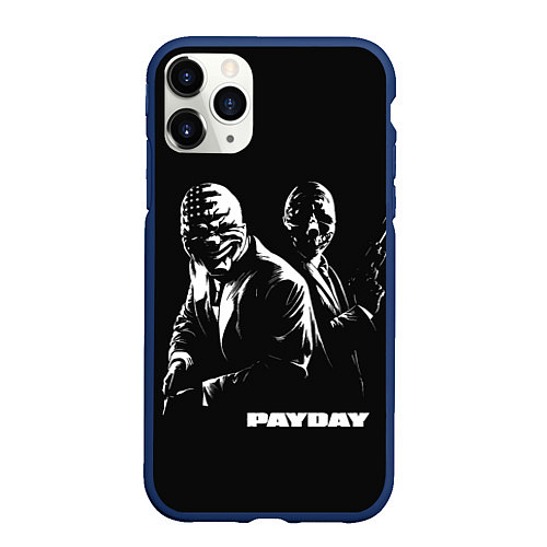 Чехол iPhone 11 Pro матовый Payday / 3D-Тёмно-синий – фото 1