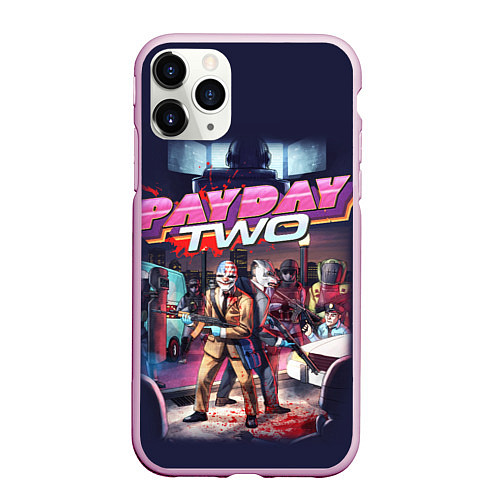 Чехол iPhone 11 Pro матовый Payday Two / 3D-Розовый – фото 1