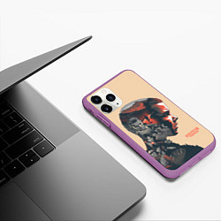 Чехол iPhone 11 Pro матовый Stranger Things, цвет: 3D-фиолетовый — фото 2