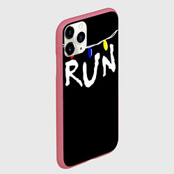 Чехол iPhone 11 Pro матовый Stranger Things RUN, цвет: 3D-малиновый — фото 2