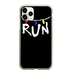 Чехол iPhone 11 Pro матовый Stranger Things RUN, цвет: 3D-салатовый