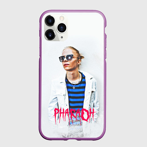 Чехол iPhone 11 Pro матовый Pharaoh: White side / 3D-Фиолетовый – фото 1