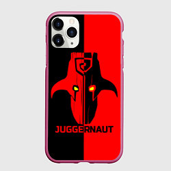 Чехол iPhone 11 Pro матовый Juggernaut Blood, цвет: 3D-малиновый